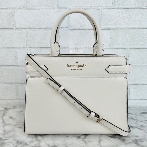 kate spade Handbags - Kate Spade Staci Parchment White Medium Satchel Crossbody